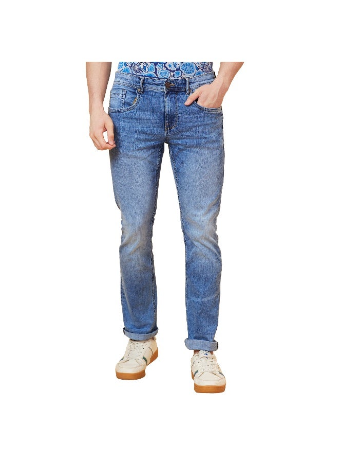 Being Human Mens Light Tone Slim Straight Fit Denims - Image 1