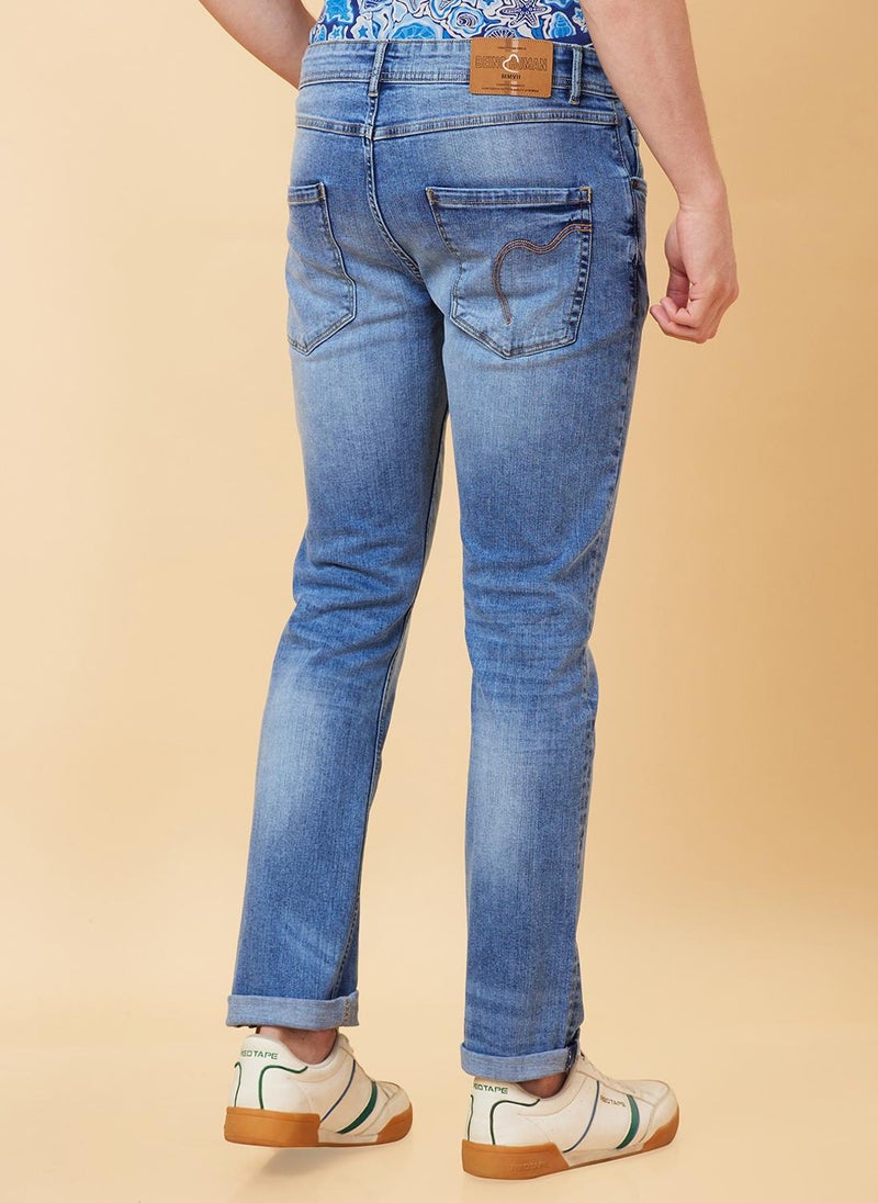 Being Human Men Slim Fit Heavy Fade Clean Look Stretchable Jeans - Image 5