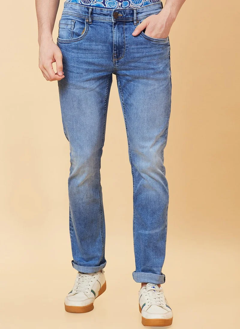 Being Human Men Slim Fit Heavy Fade Clean Look Stretchable Jeans