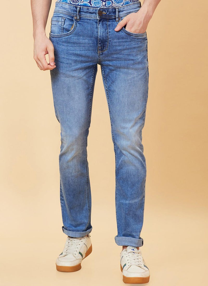 Being Human Men Slim Fit Heavy Fade Clean Look Stretchable Jeans - Image 1