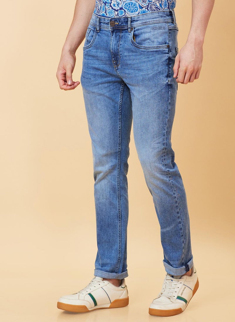 Being Human Men Slim Fit Heavy Fade Clean Look Stretchable Jeans - Image 4
