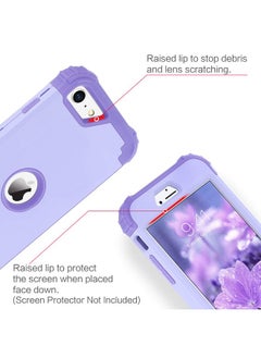 بنتوبين جراب BENTOBEN لهاتف iPhone SE 2022 وiPhone SE 2020، جراب متين 3 في 1 كامل الجسم متين مقاوم للصدمات هجين من مادة البولي كربونات الصلبة والمطاط الناعم لهاتف iPhone SE الجيل الثالث/الثاني، أرجواني فاتح/لافندر  - Image 4