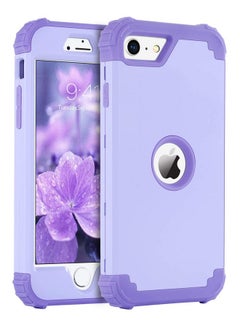بنتوبين جراب BENTOBEN لهاتف iPhone SE 2022 وiPhone SE 2020، جراب متين 3 في 1 كامل الجسم متين مقاوم للصدمات هجين من مادة البولي كربونات الصلبة والمطاط الناعم لهاتف iPhone SE الجيل الثالث/الثاني، أرجواني فاتح/لافندر  - Image 1