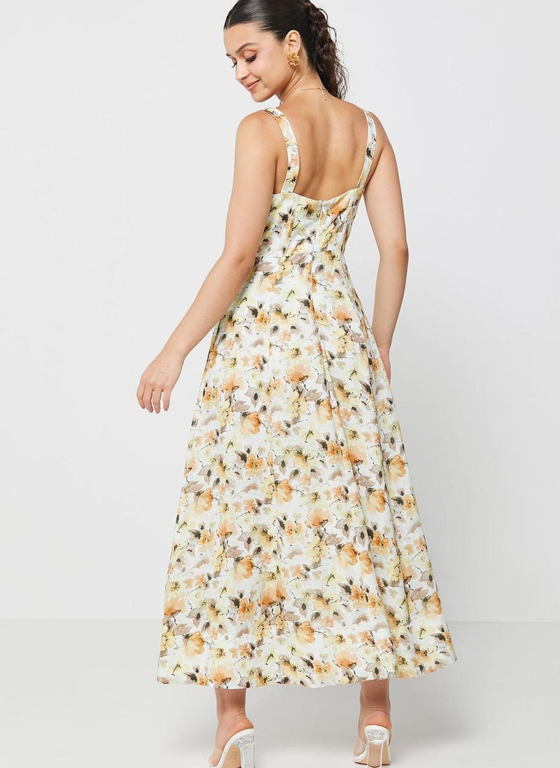 Bardot - Printed Strappy Tiered Dress - Image 1