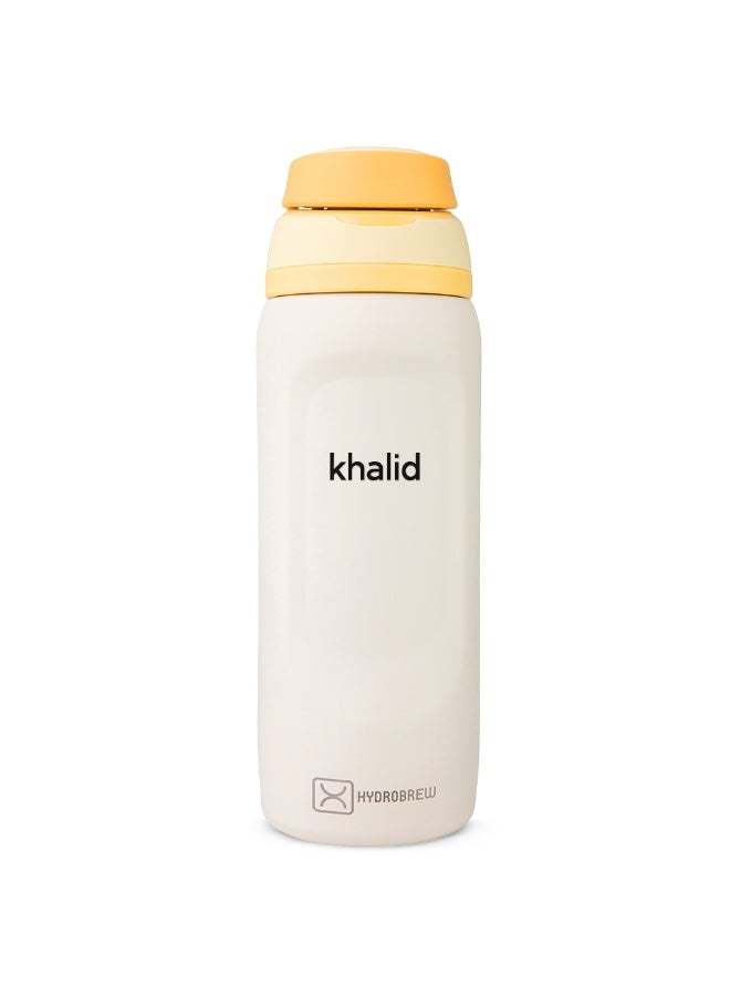 Hydrobrew Personalized Sip Switch Stainless Steel Water Bottle - Soft Latte - Image 1