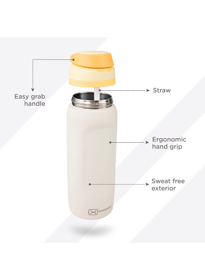 Hydrobrew Personalized Sip Switch Stainless Steel Water Bottle - Soft Latte - Image 3