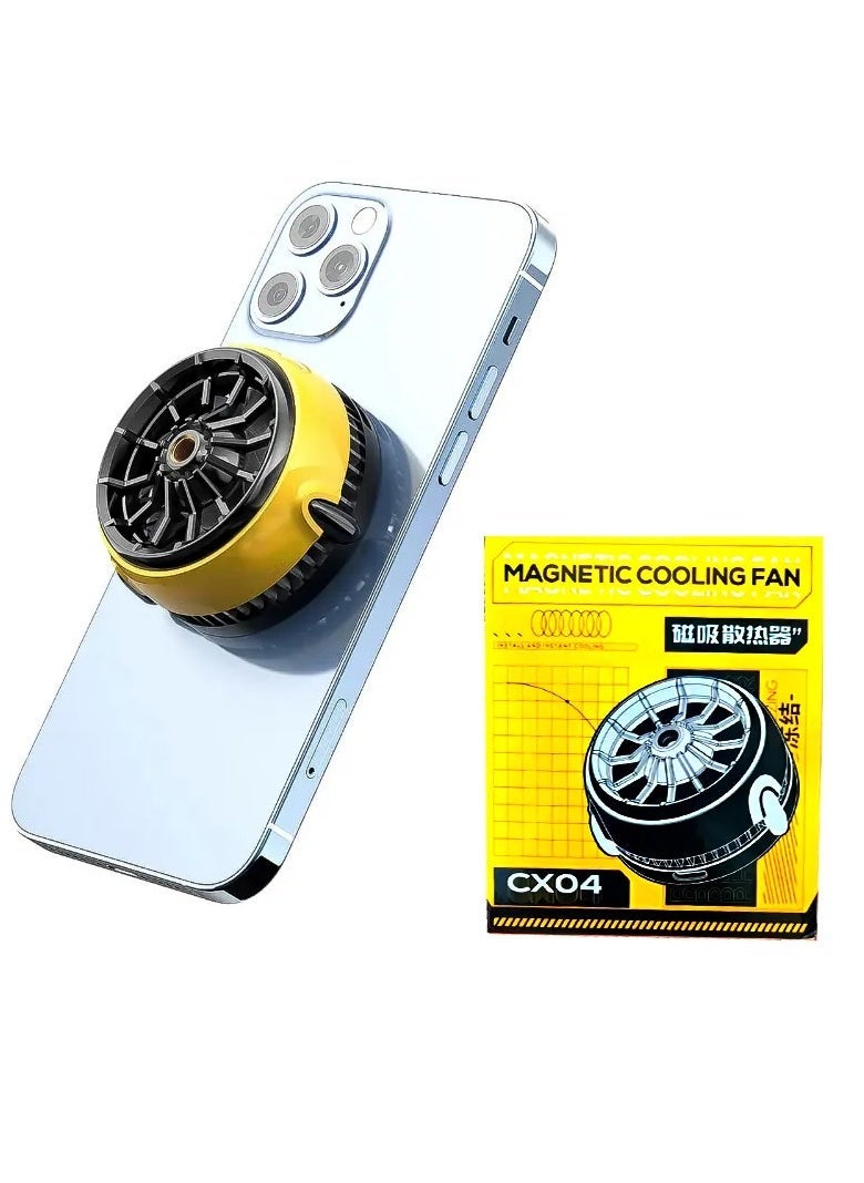 MEMO CX04 Magnetic Cooling Fan Phone Radiator | Phone Cooling Fan Case with Cold Wind Handle | Ideal for PUBG Mobile Gaming | Portable, Silent, and Efficient Smartphone Cooler | Compatible with iPhone & Android Phones | Easy to Use for Gaming Performance Enhancement