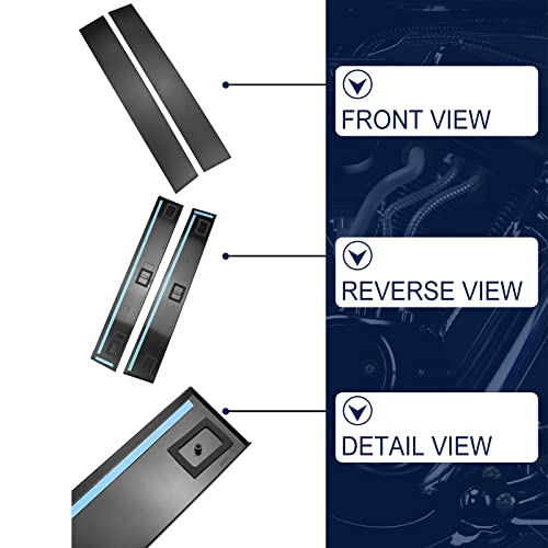 FEXON 926445 926446 Driver and Passenger Side B Pillar Trim Cover Front Windshield Outer Door Molding Compatible with Chrysler Town Country and Dodge Grand Caravan 2008-2020 Replace 5020664AA 5020665AC - Image 2
