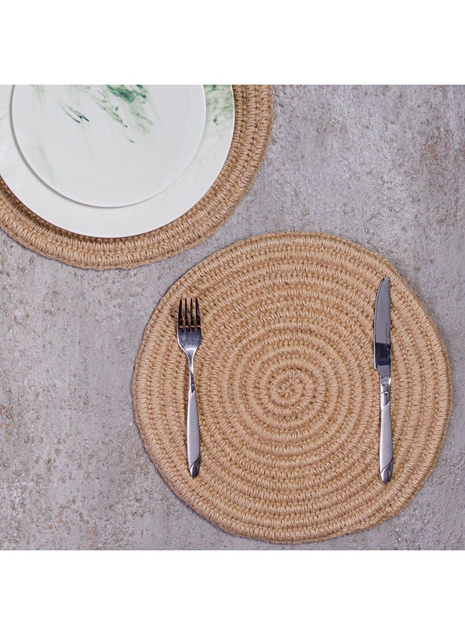 Home Pro 2-Piece Round Woven Placemats
