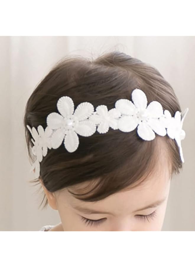 erorex Lace Baby Girls Headband Handmade Soft Nylon Hair Band For Toddler Newborn Infant Floral Head Wrap - Image 1