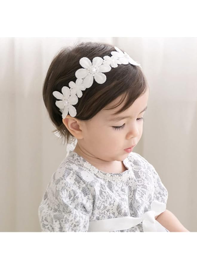 erorex Lace Baby Girls Headband Handmade Soft Nylon Hair Band For Toddler Newborn Infant Floral Head Wrap - Image 3