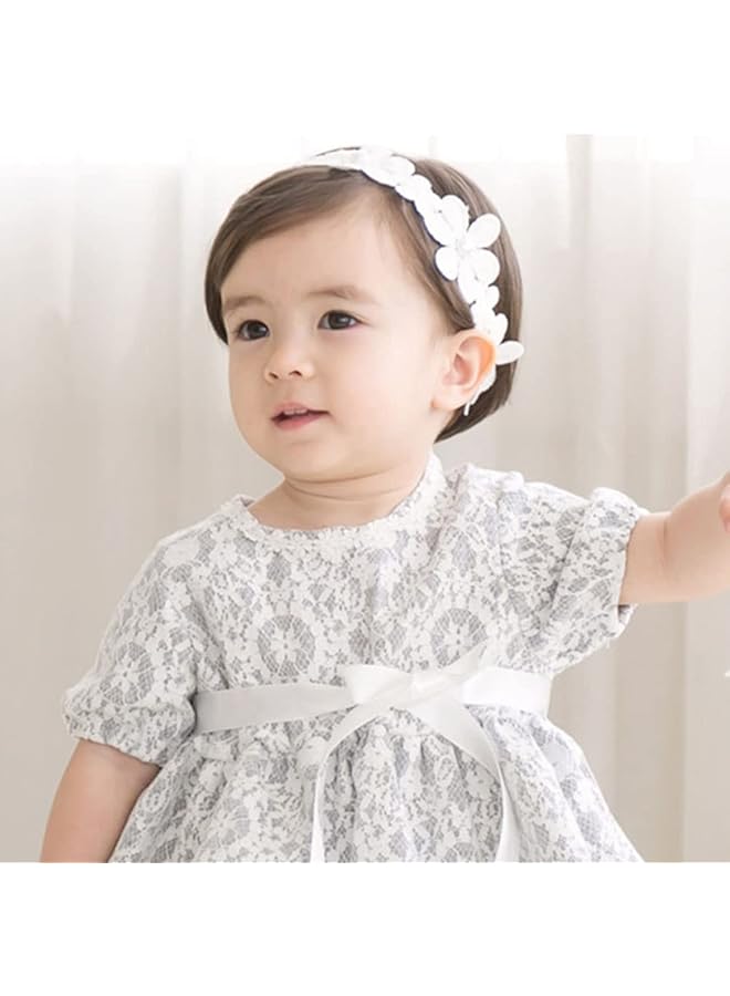 erorex Lace Baby Girls Headband Handmade Soft Nylon Hair Band For Toddler Newborn Infant Floral Head Wrap - Image 4