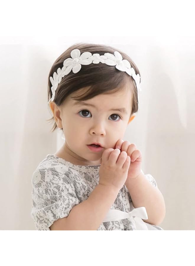 erorex Lace Baby Girls Headband Handmade Soft Nylon Hair Band For Toddler Newborn Infant Floral Head Wrap - Image 2