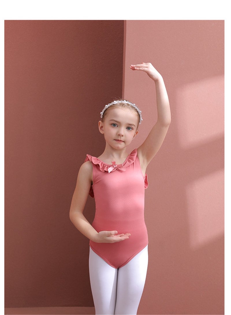 Loquat Children's Dance Dress Training Dress Pure Cotton Ballet Dancing Dress For Children Nave Pink  - Image 1