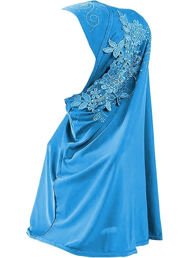 joyzzz Women Glitter Sequin Hijab Muslim Head Wrap Scarf Long Turban Headband Hair Cap Shawl - Image 2