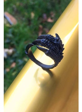 The Collection Claw Model Adjustable Black Men's Ring  - Image 2