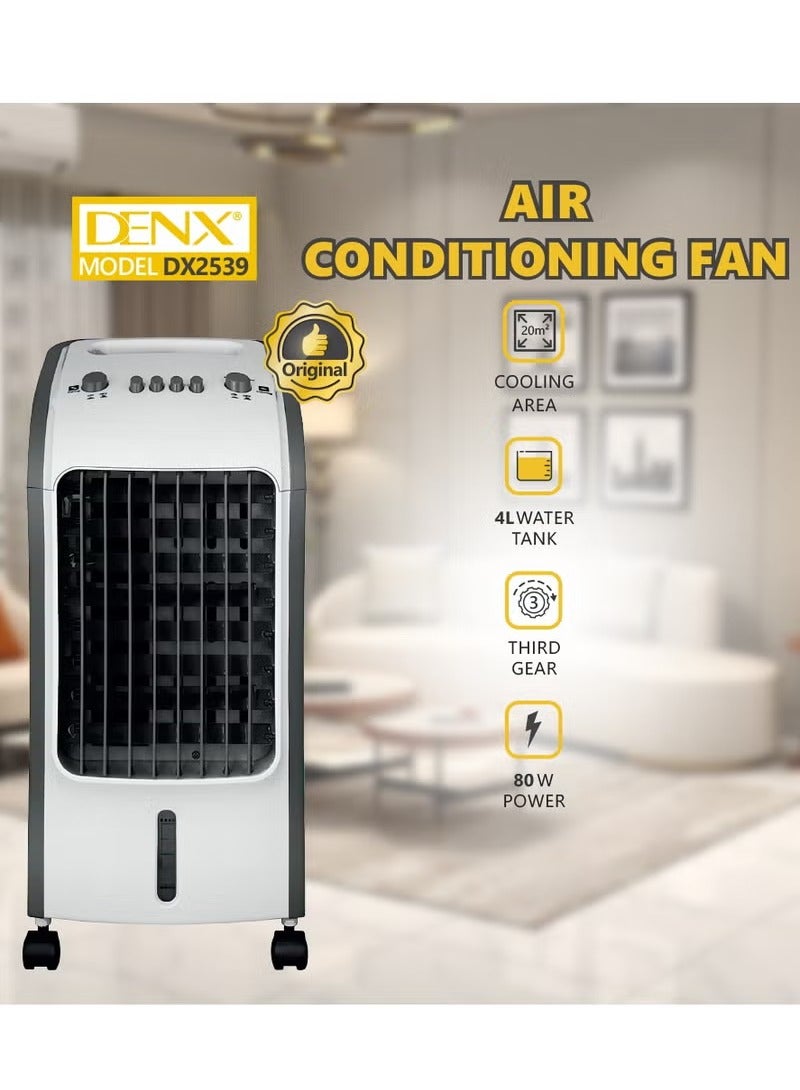 Denx DX2539 portable water-operated desert air conditioner with a tank capacity of 4 liters, designed with 3 speeds. - Image 3
