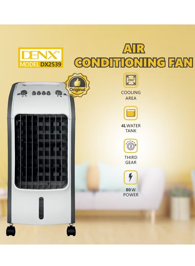 Denx DX2539 portable water-operated desert air conditioner with a tank capacity of 4 liters, designed with 3 speeds. - Image 4