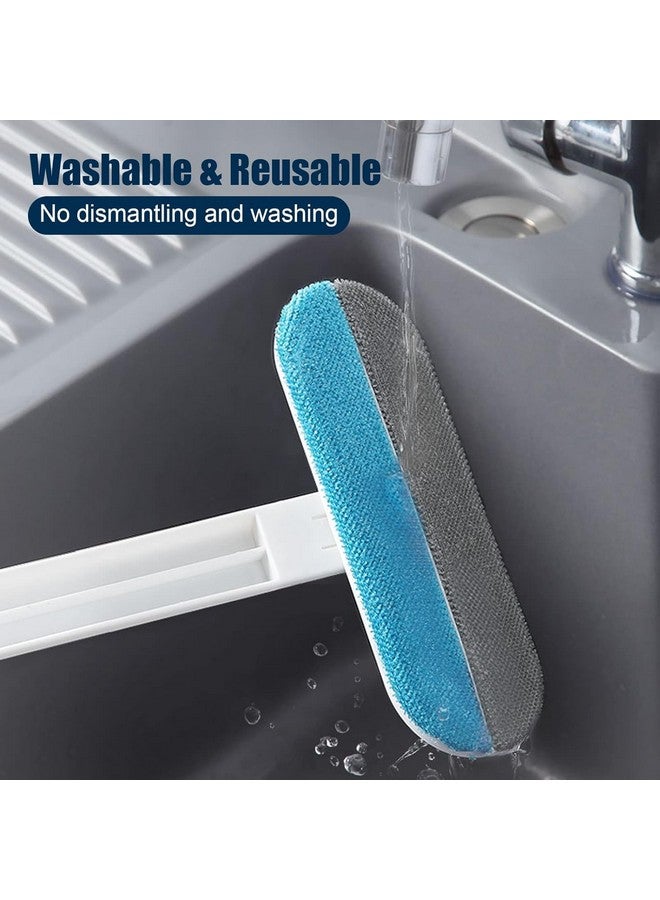 Shuttle Art Shuttle Art Plastic 5 in 1 Cleaning Brush, Double-Sided Window Wipe and Screen Ideal for Wet Dry Dual Use, Perfect Glass, Sweeping Hair Dust, A Must-Have Household Tool, Multicolor  - Image 4