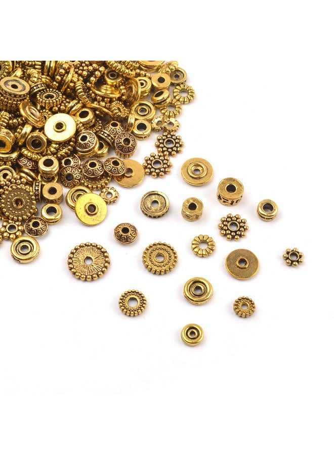 BronaGrand 100 Gram(About 170-300pcs) Bali Style Antique Gold Spacer Beads Jewelry Findings Accessories for Jewelry Making Bracelet Necklace - Image 4