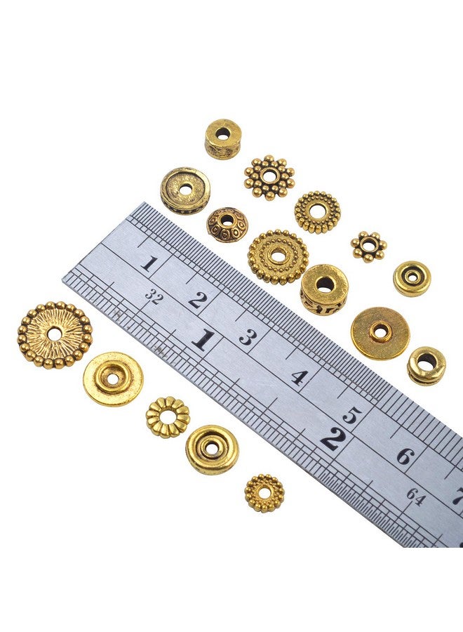 BronaGrand 100 Gram(About 170-300pcs) Bali Style Antique Gold Spacer Beads Jewelry Findings Accessories for Jewelry Making Bracelet Necklace - Image 3