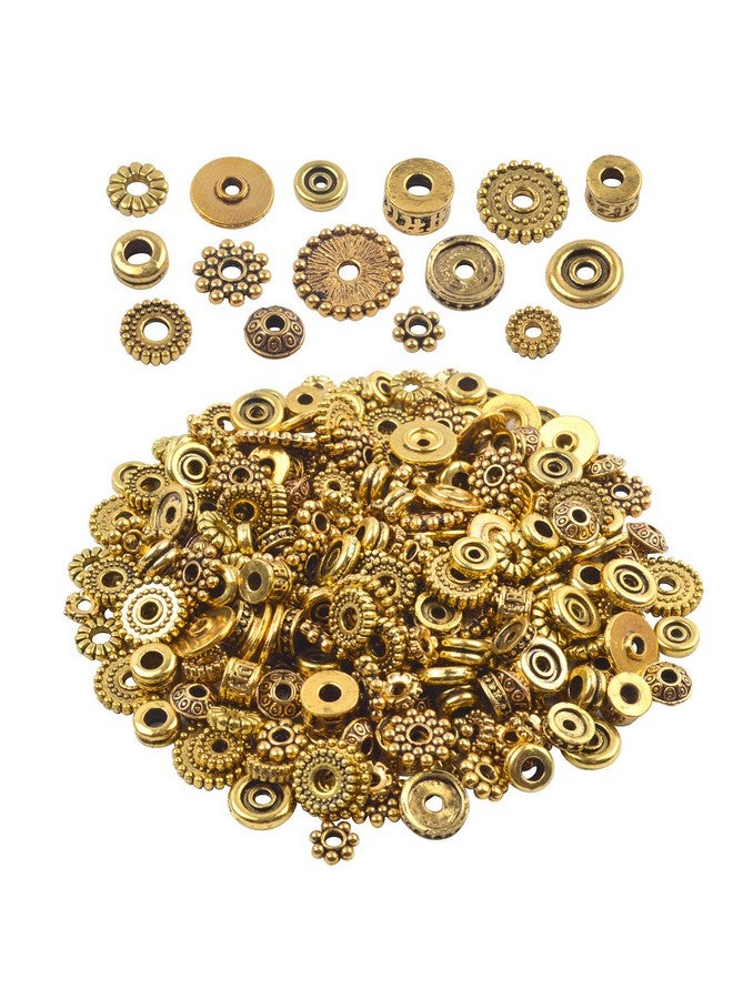 BronaGrand 100 Gram(About 170-300pcs) Bali Style Antique Gold Spacer Beads Jewelry Findings Accessories for Jewelry Making Bracelet Necklace - Image 1