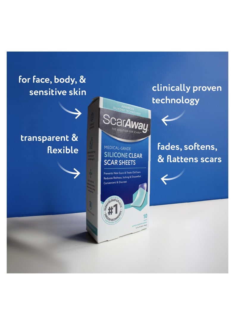 scaraway Advanced Clear Silicone Scar Sheets,6 Clear Sheets - Image 2