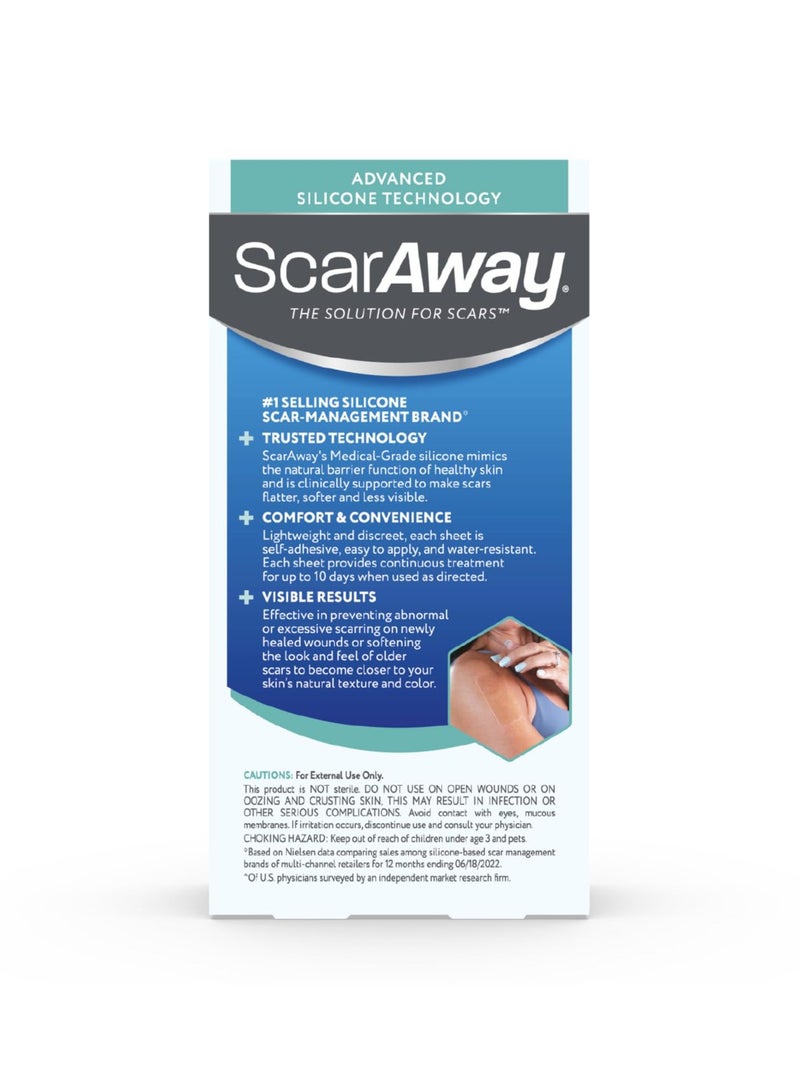 scaraway Advanced Clear Silicone Scar Sheets,6 Clear Sheets - Image 3