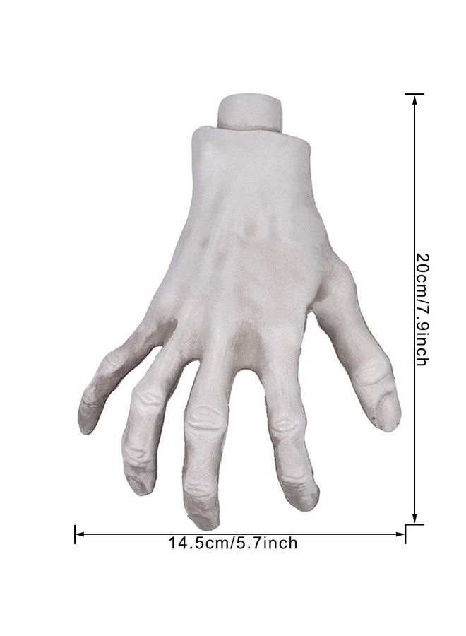 XONOR أيدٍ هيكلية للهالوين 1 زوج أيدٍ هيكلية بلاستيكية واقعية لأيدي الزومبي للهالوين، دمى مخيفة لتزيين الرعب - Image 5