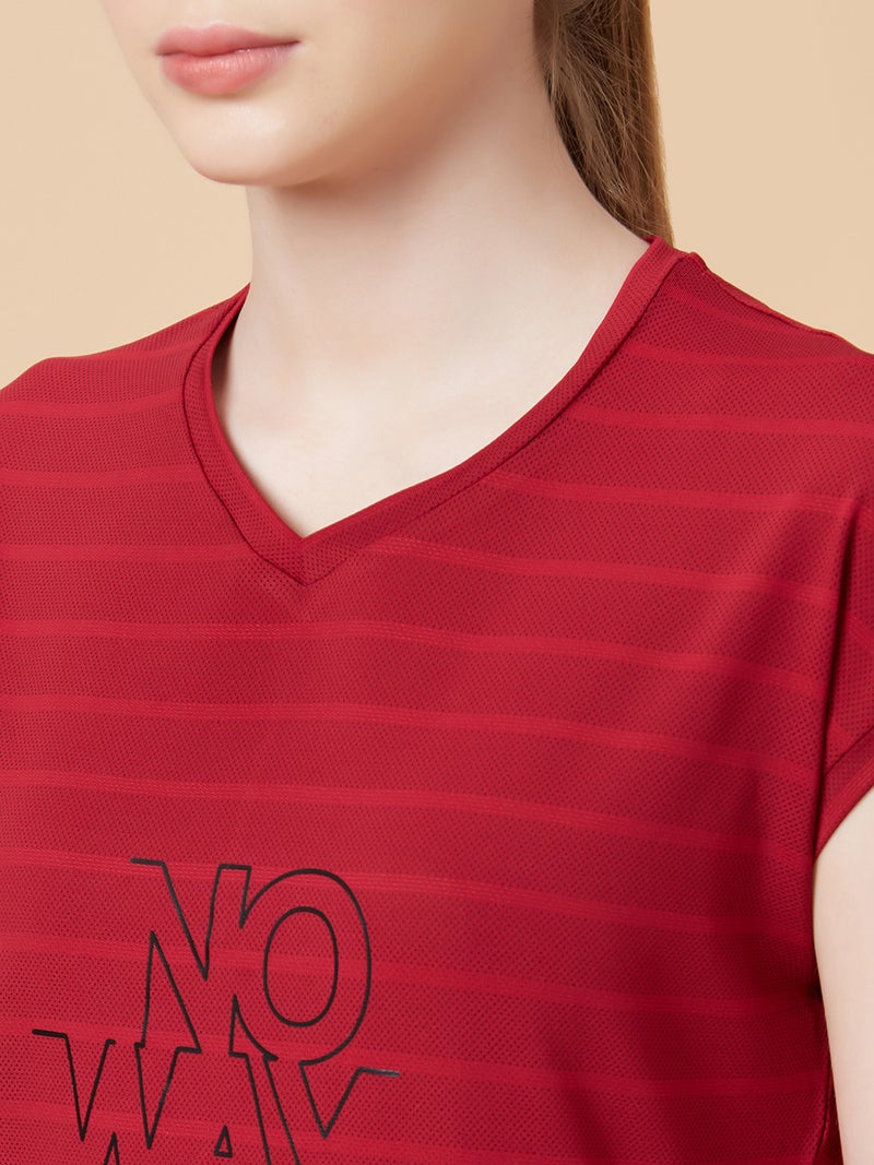 ROAR FOR GOOD Women's Quick Dry Sports T-Shirt | Lightweight Breathable V-Neck Workout Tee | Moisture Wicking Gym & Running Top | Printed Activewear for Fitness, Yoga & Training - Image 4