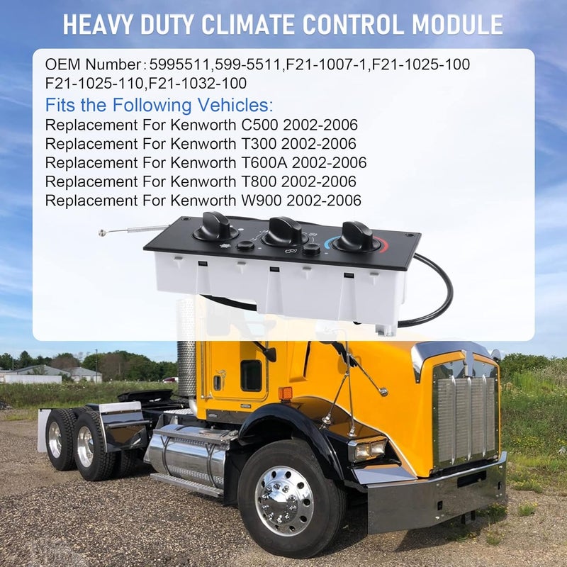 JDMSPEED Heavy Duty Climate Control Module 599-5511 for Kenworth W900 C500 T300 T600A T800 (2002-2006) - Image 2