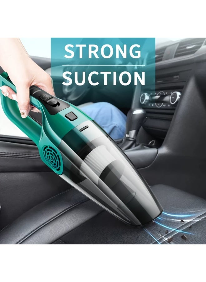 مكنسة كهربائية للسيارة بقوة 12 فولت مع شفط قوي، سلك بطول 3-5 أمتار، 4 أوضاع تنظيف وفوهتين - تصميم محمول صغير الحجم للاستخدام الداخلي للسيارة، لإزالة شعر الحيوانات الأليفة والغبار والحطام، مكنسة كهربائية للسيارة، مزيلة لشعر الحيوانات الأليفة، تصميم عصري، هيكل بلاستيكي متين، بدون بطارية - Image 1