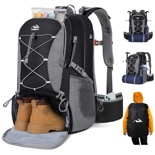 NUBILY 50L Hiking Backpack Waterproof Camping Backpack for Men Women with Rain Cover Lightweight Hiking Daypack Outdoor Travel Dackpack - Image 1
