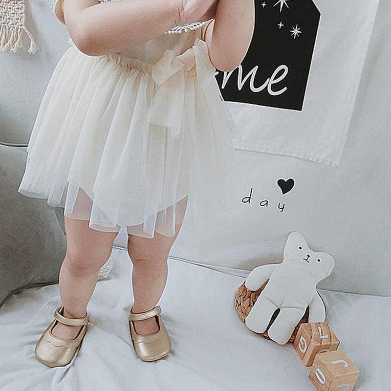 Felix & Flora Gold Baby Shoes Girl 12-18 Months - Infant Baby Walking Shoes Moccasinss Rubber Sole Crib Shoes(Gold,12-18 Months) - Image 2