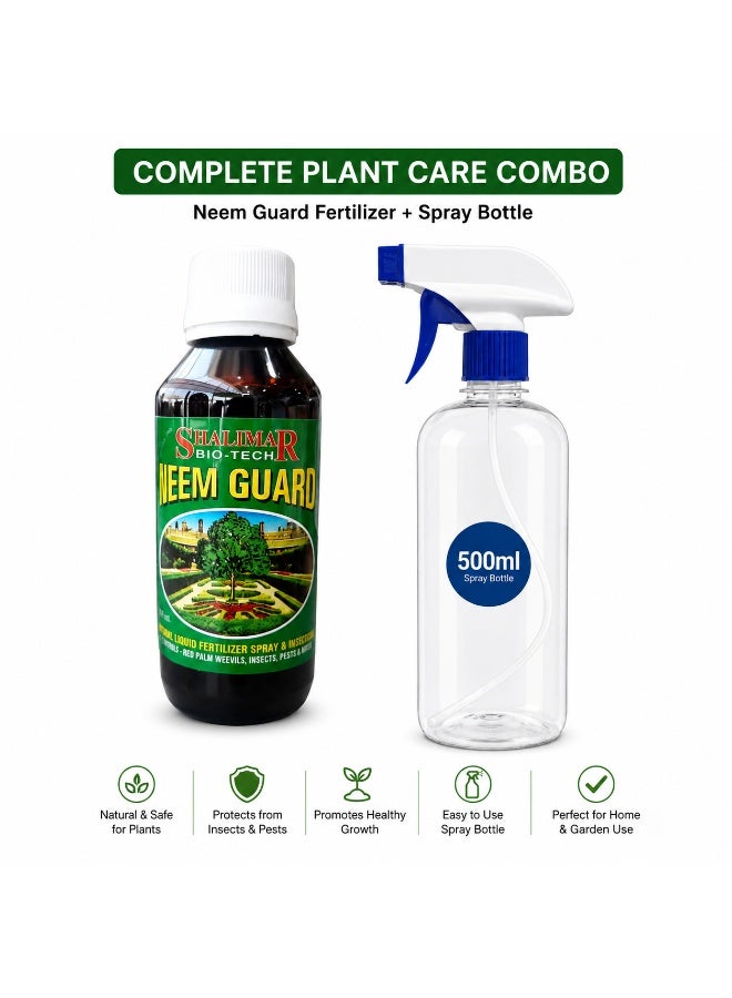 شاليمار زيت النيم نيم جارد 100مل مع بخاخ 500مل لحماية النبات من الآفات - Image 1