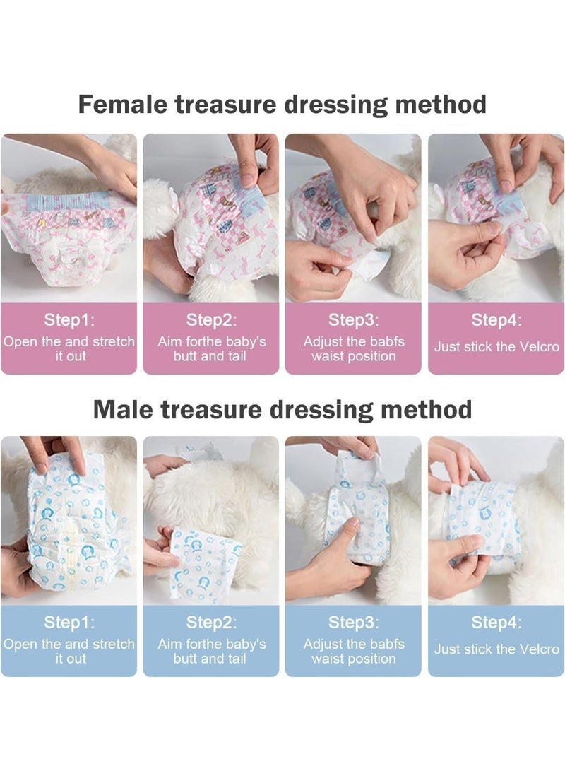 M.A&F's Disposable Pet Diapers Male Dogs Super Absorbent Soft Including 12 Count for Cats or Dogs (Boy L 6-16.5 kg) - Image 2