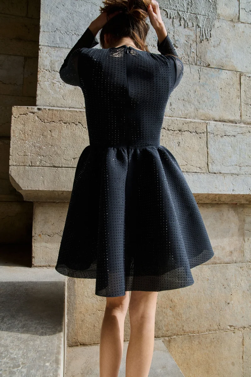 H&M Embellished mesh dress