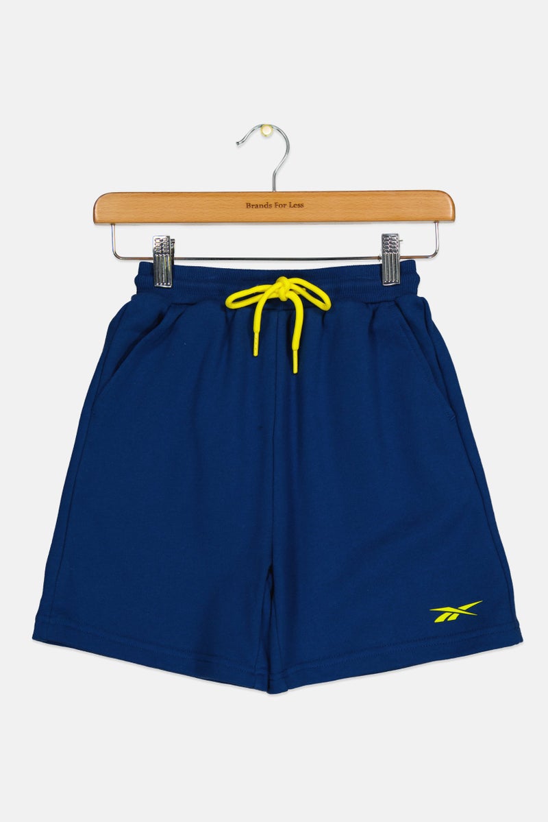 Reebok شورتات رياضية للأطفال الأولاد، مناسب للخارج، لون كحلي - Image 2