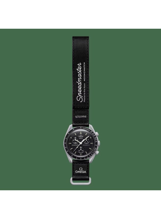 سواتش Omega x Swatch Moon Swatch Mission to The Moon Speedmaster Black - New, SO33M100, Unisex - Image 4