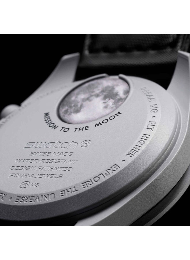 سواتش Omega x Swatch Moon Swatch Mission to The Moon Speedmaster Black - New, SO33M100, Unisex - Image 2