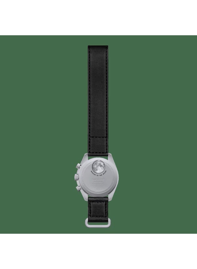 سواتش Omega x Swatch Moon Swatch Mission to The Moon Speedmaster Black - New, SO33M100, Unisex - Image 3