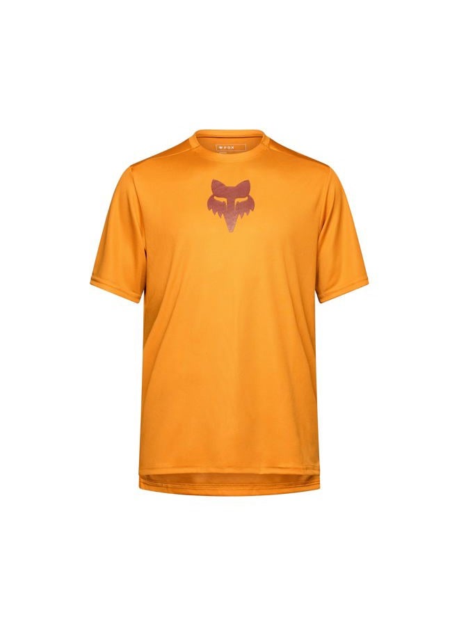 Men's Ranger Short Sleeve Mountain Bike Jersey, Caramel Fox Head, Medium