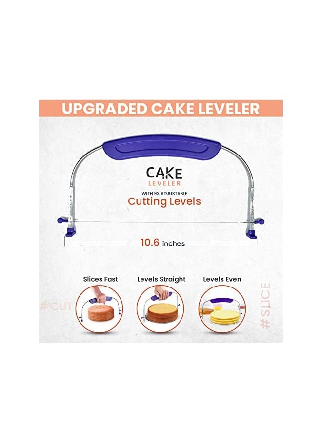 RFAQK 35PCs Cake Turntable and Leveler-Rotating Cake Stand with Non Slip pad-7 Icing Tips and 20 Bags- Straight & Offset Spatula  - Image 3