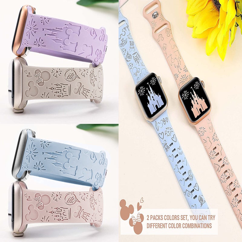 New Fashion Brand Mickey Paradise Castle Applewatchs98 Strap For Apple Iwatch765 Watch Strap - Image 2
