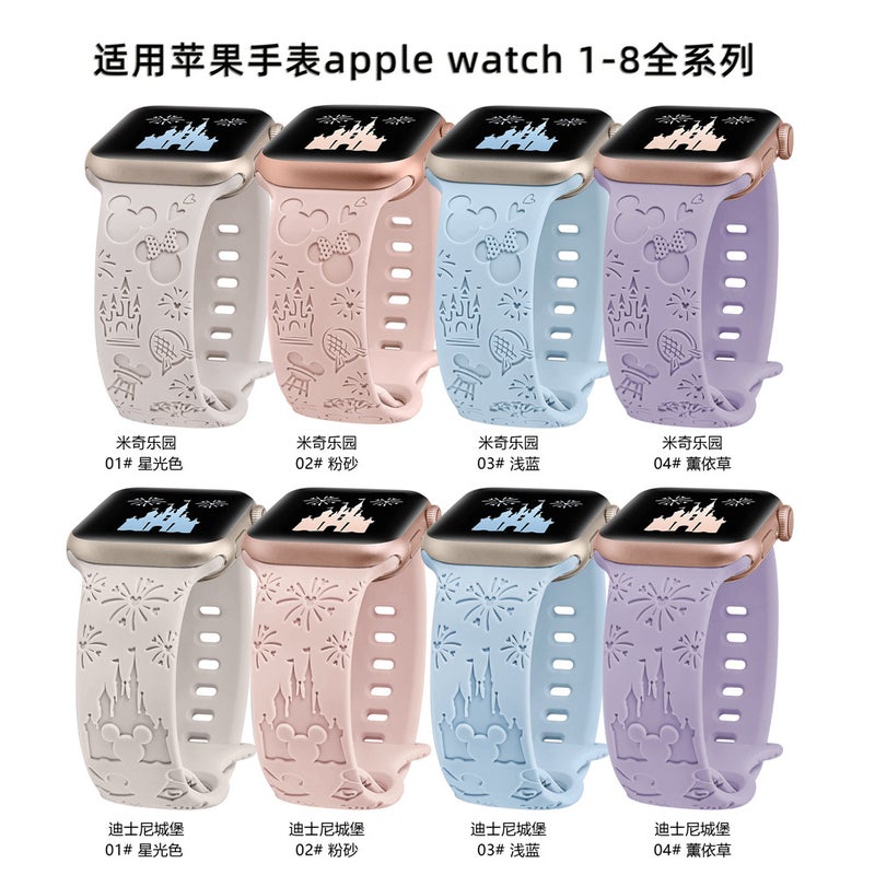 New Fashion Brand Mickey Paradise Castle Applewatchs98 Strap For Apple Iwatch765 Watch Strap - Image 3