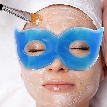 TRIXES Relaxing Gel Eye Mask with Holes Cool and Hot Headache Tension Relief Soothing for Puffy Eyes - Image 5