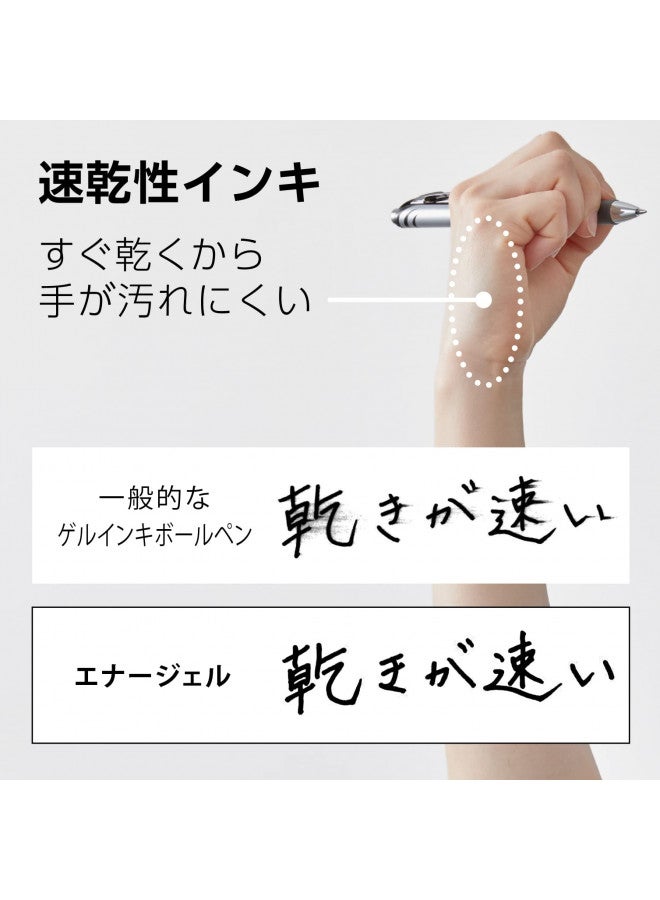 Pentel قلم بنتل 0.7 مم إنرجيل قابل لإعادة التعبئة وقابل للسحب - أسود - Image 3