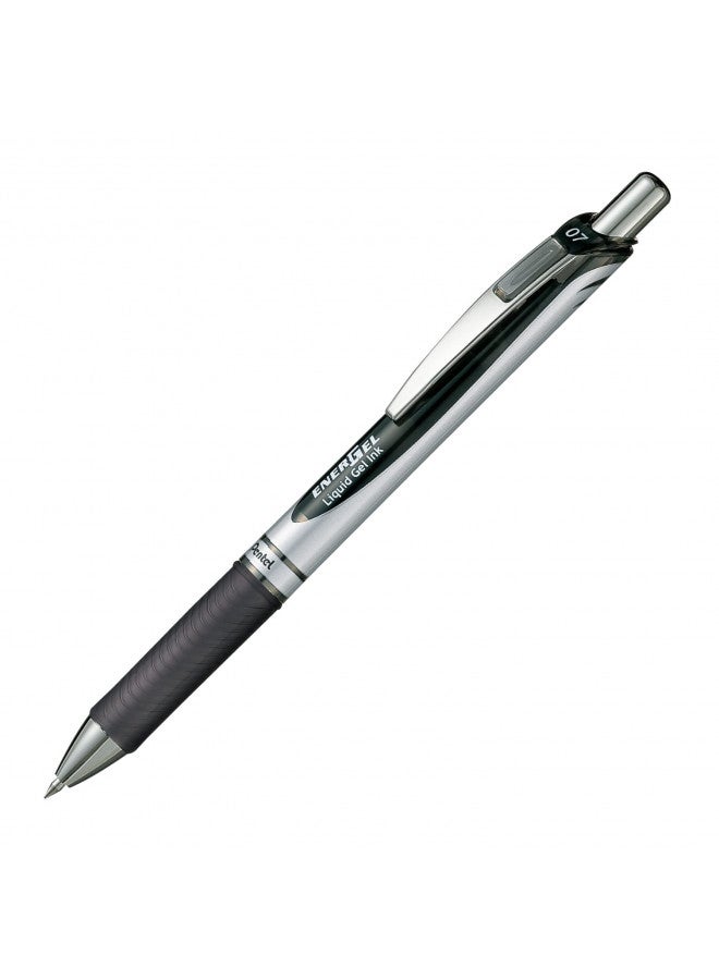 Pentel قلم بنتل 0.7 مم إنرجيل قابل لإعادة التعبئة وقابل للسحب - أسود - Image 1