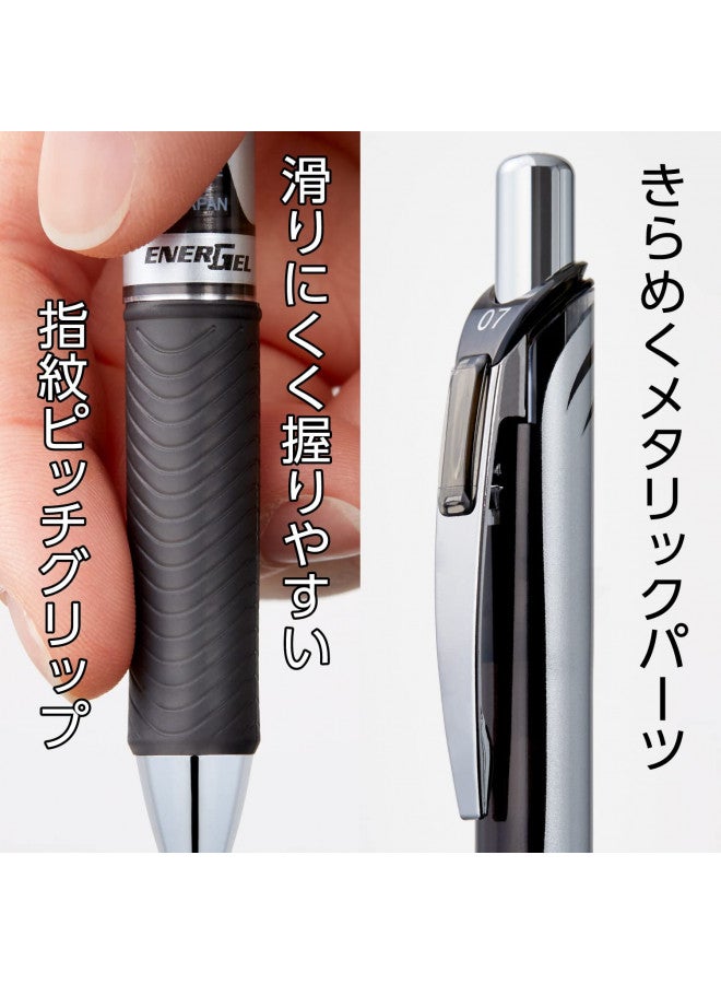 Pentel قلم بنتل 0.7 مم إنرجيل قابل لإعادة التعبئة وقابل للسحب - أسود - Image 5