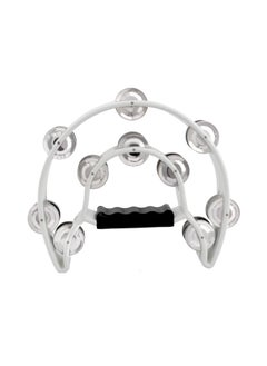 Double Row Tambourine, Handbill Tambourine Metal Jingles with Ergonomic Grip Percussion Instrument Metal Jingles  - Image 3
